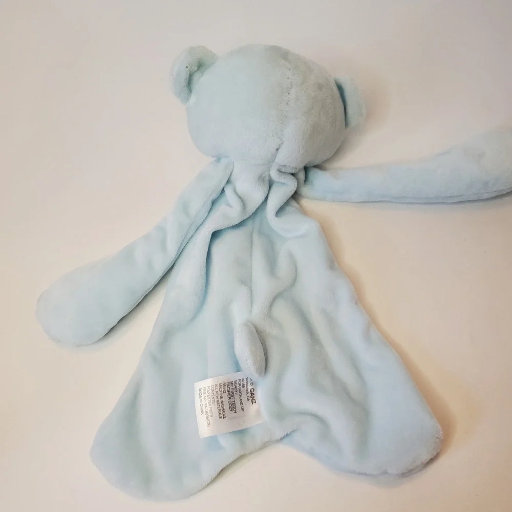 Ganz My First Teddy Security Blanket Lovey‎ Blue Bear